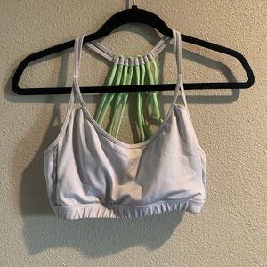 White sports bra